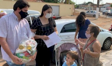 GABRIELA ALVES ENTREGA CESTAS DE ALIMENTOS PARA MORADORES EM VULNERABILIDADE ALIMENTAR DA VILA PERPÉTUO E REGIÃO