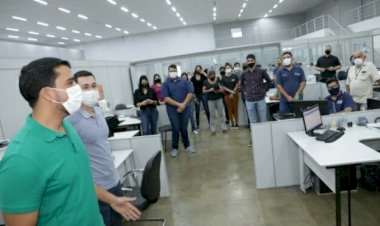 MARDEN JÚNIOR VISTORIA NOVAS INSTALAÇÕES DO VAPT VUPT NO CENTRO ADMINISTRATIVO MUNICIPAL, E DÁ BOAS-VINDAS A COLABORADORES
